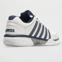 K-Swiss Hypercourt Express Leather Men's White/Navy/Silver -Sport Fit Shoes Shop 113347 6